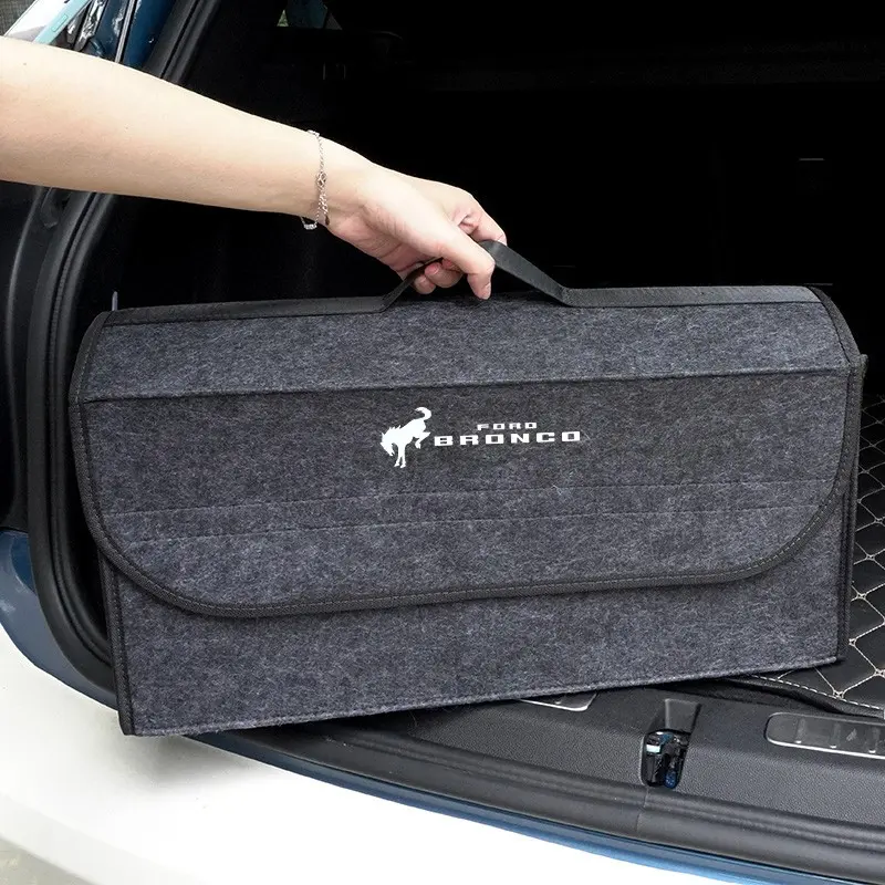 Car Trunk Storage Box Organizer, SUV Trunk Organizers and Storage, Foldable Tidying Container Bag, Ideal for Ford Bronco, Space-Saving Solution, Easy to Use