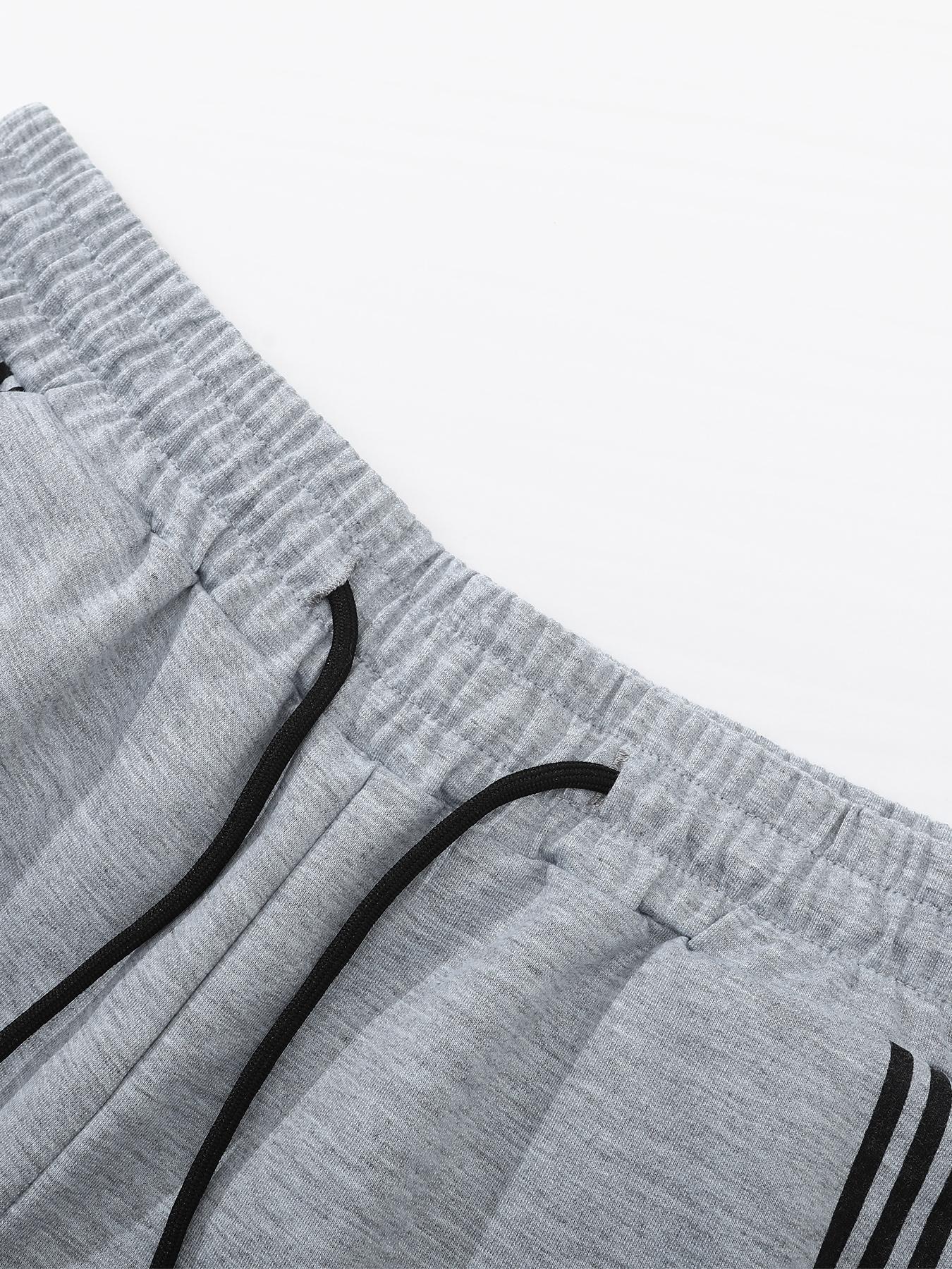 Unisex Letter Graphic Track Shorts, Regular Fit Casual Street Comfy Breathable Shorts for Summer, Unisex Bottoms for Daily Wear