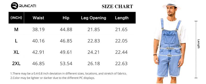 PASLTER Mens Denim Shorts Bib Overall Jean Romper Casual Loose Fit Walkshort Button Pockets Summer Jumpersuit Fashion Menswear
