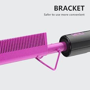 Technology Dual Voltage Ceramic Pressing Comb - 450° F Fast Heating Mini Straightener for Lace Front Wigs and Black Women's Hair