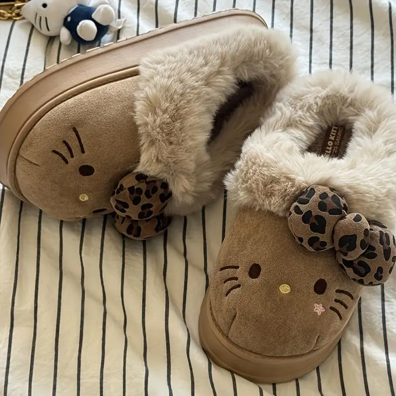 Women's Bow-Accented Warm Winter Slippers