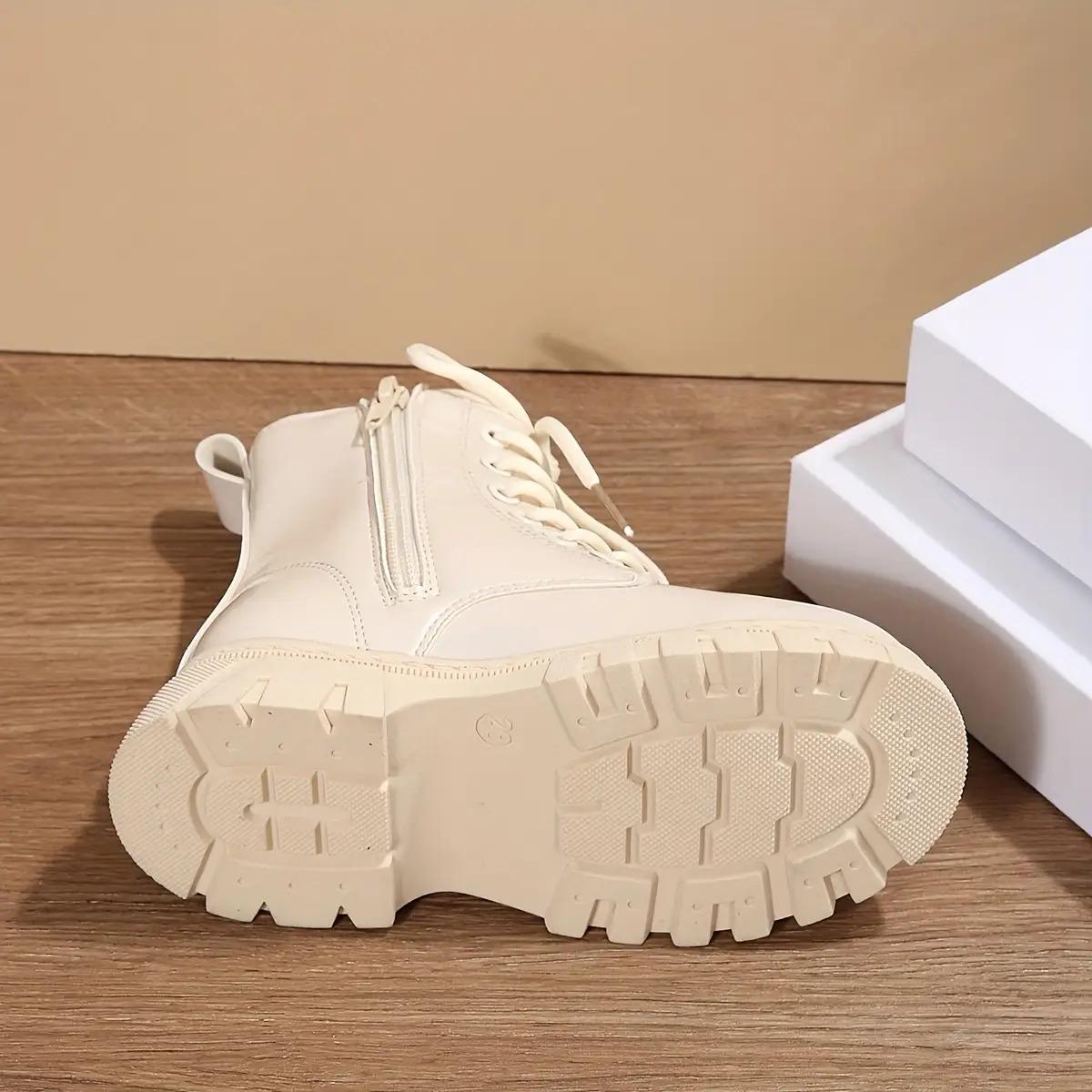 Girls' Casual Fashion Mid-Calf Boots with Lace-Up & Side Zipper Closure - Durable Faux Cover, Round Toe, TPR Sole - Perfect Fall/Winter Outdoor Activities, Casual Wear Boots |                   Playful Design |                   Durable Boots1011