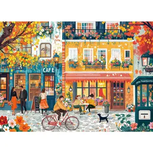 Puzzles for Adults 1000 Pieces, Romantic Street Scene Jigsaw Puzzle with 1:1 HD Poster, Perfect Interlocking No Dust, Stress Relief Ideal Gift for Family Games