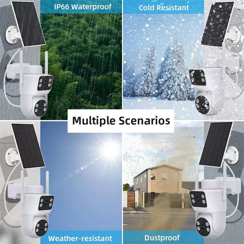 WiFi camera, power-free monitor, outdoor waterproof, high-definition, remote control via mobile phone, card-insertable dome camera