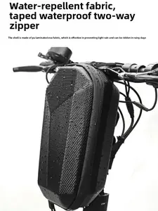 1pcs Eva Hard Shell Bike Handlebar Bag, Waterproof Large Capacity Cycling Storage Pouch, Suitable for Electric Scooters and Folding Bikes