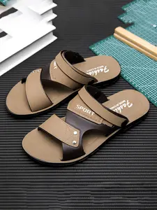 Men's 2-in-1 Sport Sandals, Open Toe Slip-On Slippers with Adjustable Strap, Breathable Non-Slip Casual Shoes for Summer Beach, Indoor Outdoor Walking & Daily Wear