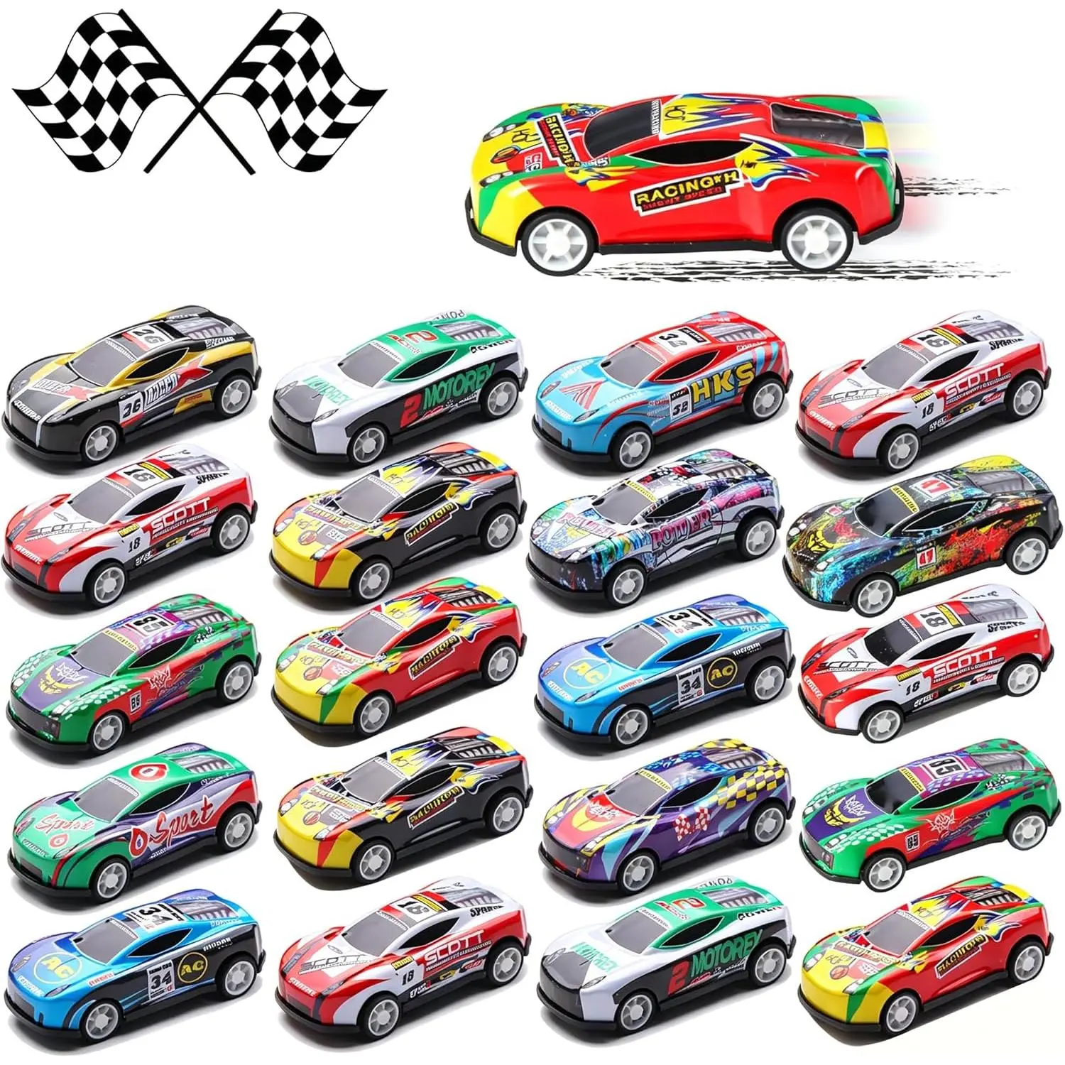 30 Pack Pull Back Cars for Kids, Mini Cars Toy Bulk Party Favor Race Cars Toys, Bulk Small Pull Back Car Toys for Treasure Box, Goodie Bag Stuffers, Pinata Fillers for Boys Girls Toddlersfidget toys