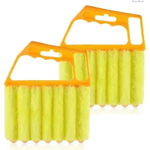 Blind Cleaner Duster | Trending 2 Pack Washable Microfiber Blind Cleaning Brush, Portable Multifunction Household Duster Tool, Cleans Venetian Blinds AC Vents Narrow Crevices, Must-Have Summer Home Cleaning Essentials & Household Gadget