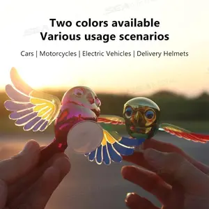 BLALION 2025 New Simulated Flying Bird Car Ornament Wing can Swing Wind-Powered Bird in Flight Decor Car Moto Bicycle Decoration