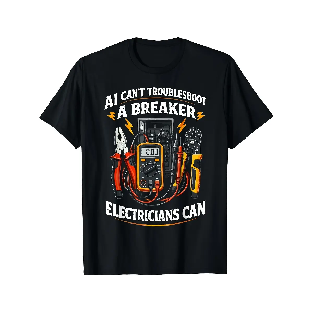 [100% Cotton] 100% Cotton T-Shirt Featuring a Humorous Comparison Between Electricians And AI Electrical Engineers, Designed for Comfort And Suitable for All Seasons And Outdoor Activities