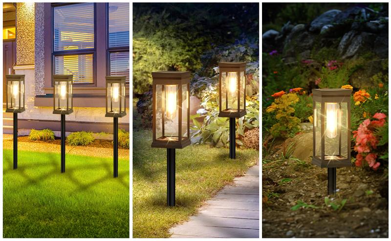 Solar Pathway Lights Outdoor, 8-Pack Large LED Solar Light Outdoor Waterproof, Super Bright Outside Lights for Yard, Sun-Powered Landscape Lighting for Garden Walkway, Warm White Solar Pathway Lights Outdoor, 8-Pack Large LED Solar Light Outdoor Waterproof, Super Bright Outside Lights for Yard, Sun-Powered Landscape Lighting for Garden Walkway, Warm White