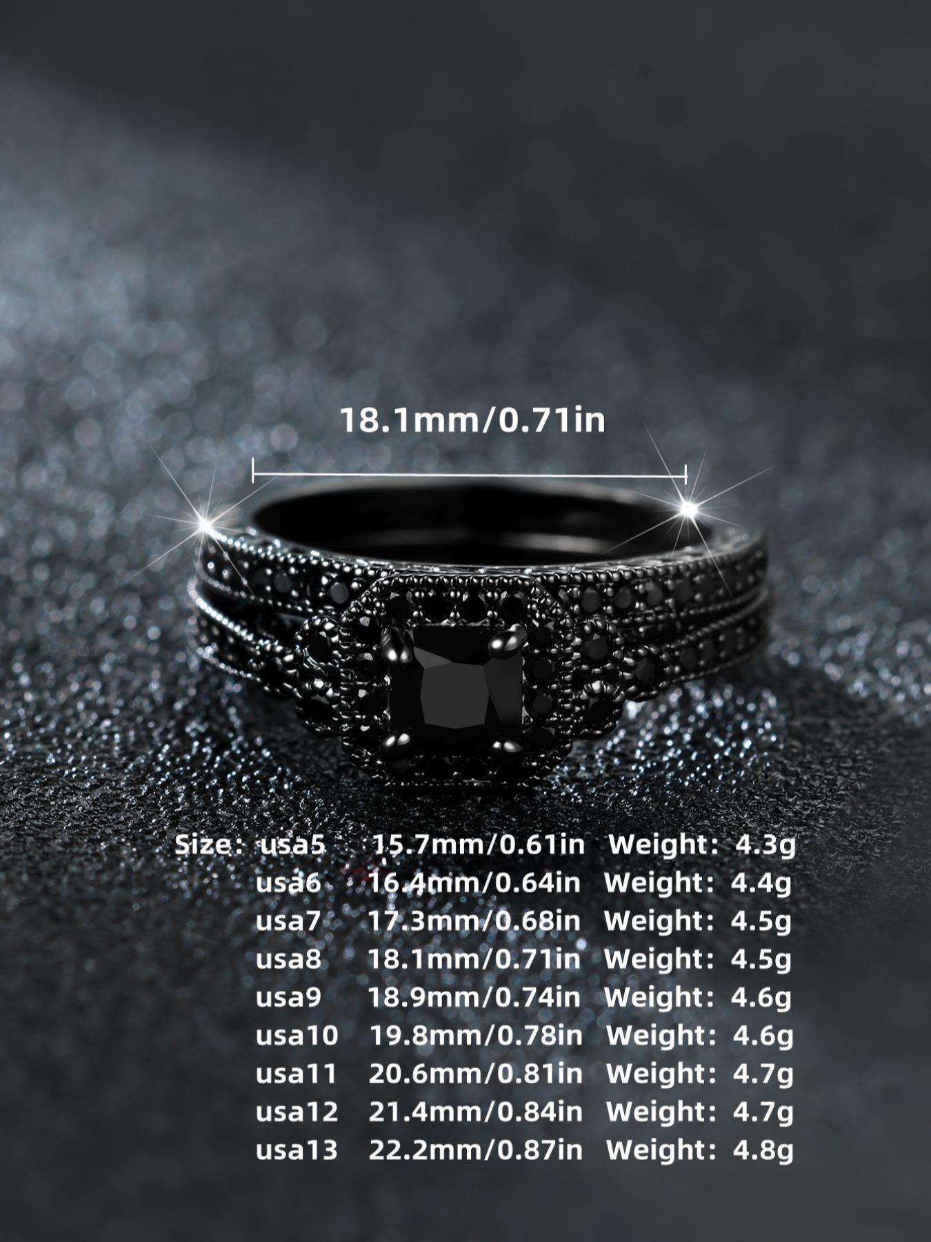 2counts/set Women's Elegant Fashion Rhinestone Decorated Ring, Casual Versatile Accessories, Streetwear Cubic Zirconia Jewelry