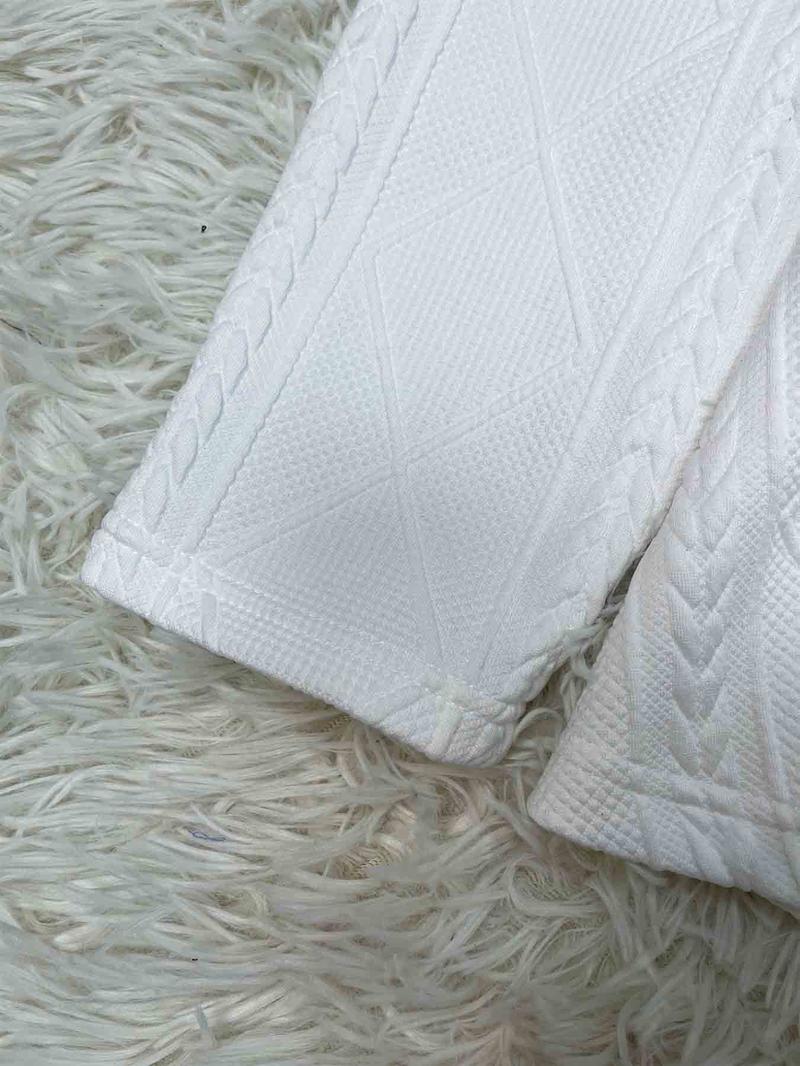 【Plus Size】 Solid Textured Button Front Blazer, Casual Fitted Long Sleeve Deep V Neck Outerwear for Work Office Business, Women's Clothes for All Seasons