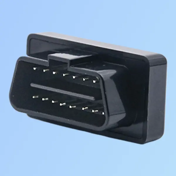16-Pin OBD2 Male Connector with Slim Snap-Fit Housing, Compact Diagnostic Plug for Car Electronics