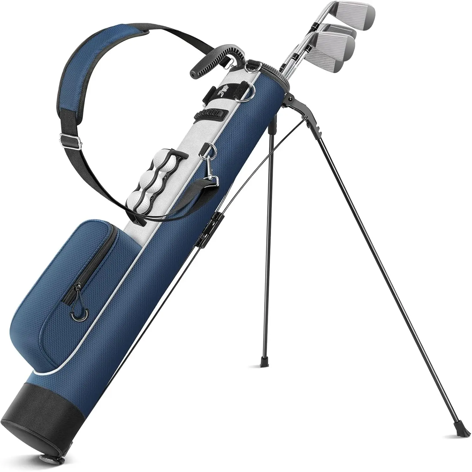 Golf Stand Bag, Small Golf Bag for The Driving Range, Par 3 and Executive Courses, Lightweight Golf Club Carry Bag with Ball Holder and Pockets for Men Women