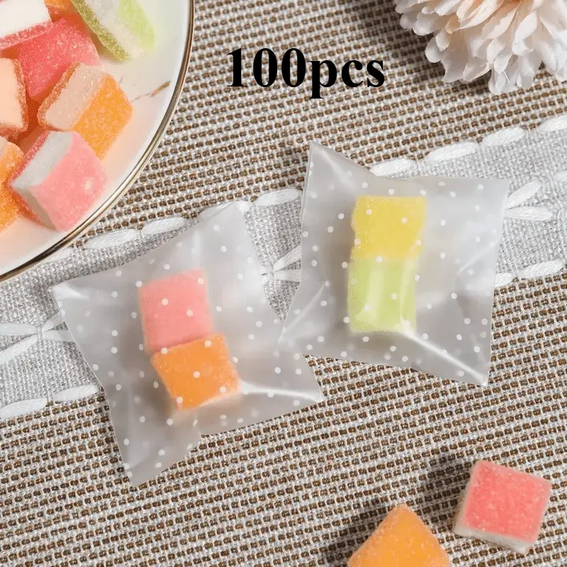 100pcs Self Sealing Cellophane Bags, Clear Cookie Bags, Christmas Candy Bag, Christmas Treat Bags, Ornamental bag snowflake pastry Bags