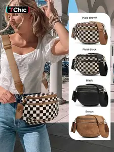 Large Casual Crossbody Bag for Women Ladies' Saddle Bag Girls Sling Bag with Adjustable Strap and Coin Purse Stylish Urban Minimalist Commuting Lightweight Single Shoulder Women's Bag