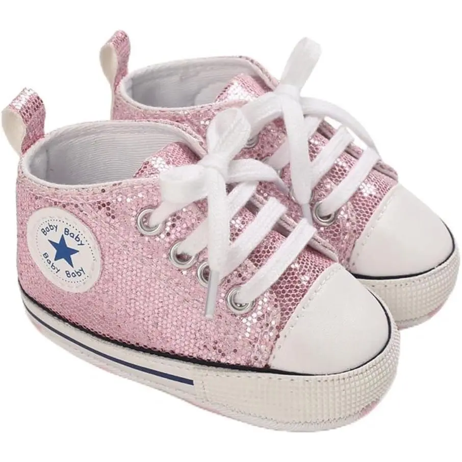 Toddler Infant Sneakers, High-Top Canvas Casual Prewalker for Boys Girls, Fleece-Lined with Soft Sole, Yes, A02/Black With Fleece, Prewalker Toddler Shoes, Casual Shoes, Cpsia Label, 12-18 Months Toddler