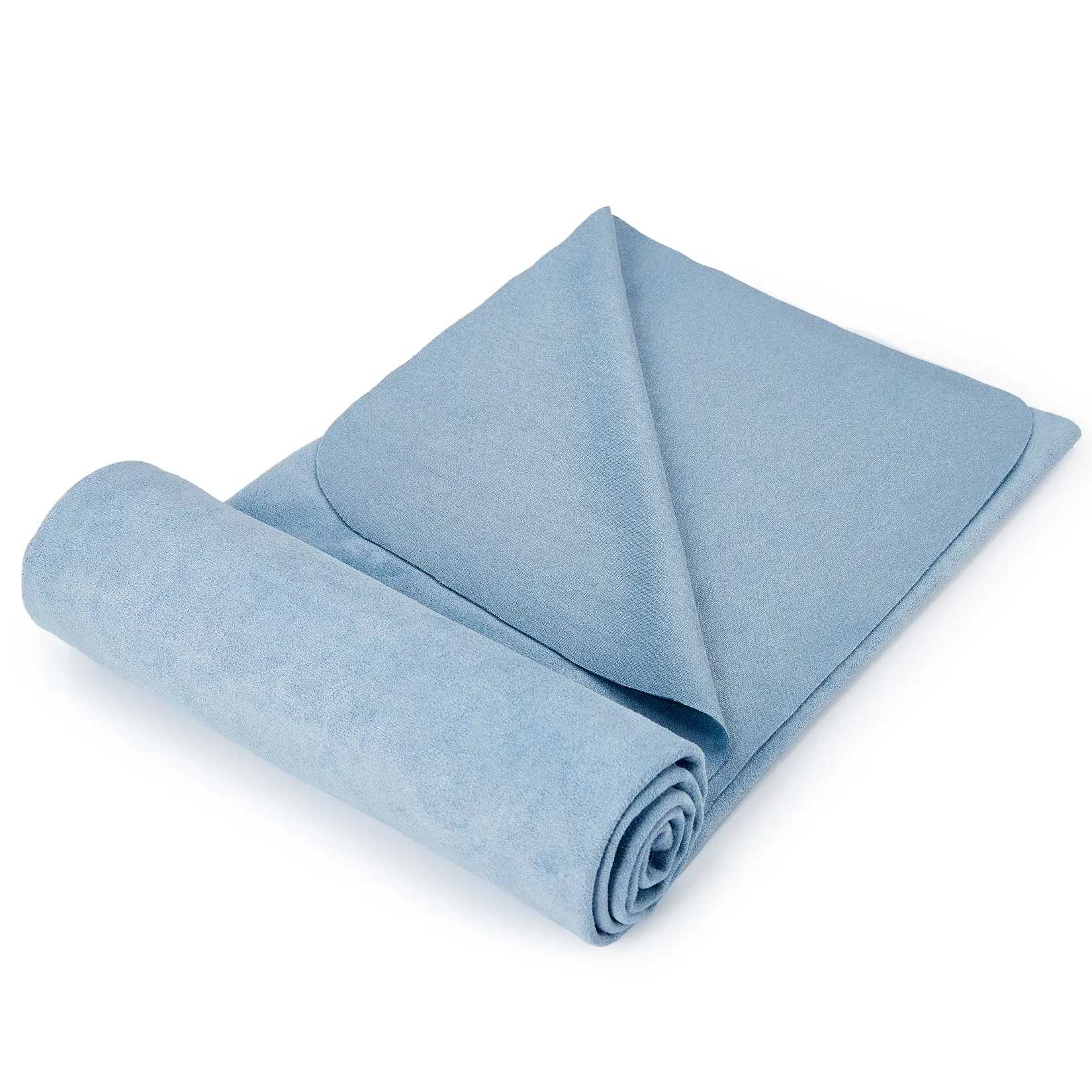 Non-Slip Quick Dry Yoga Mat Towel - Sweat Absorbent Suede Microfiber Towel - Lightweight, Durable & Soft for Pilates, Hot Yoga, Bikram - 72'' x 26'' - Blue/Pink/Purple