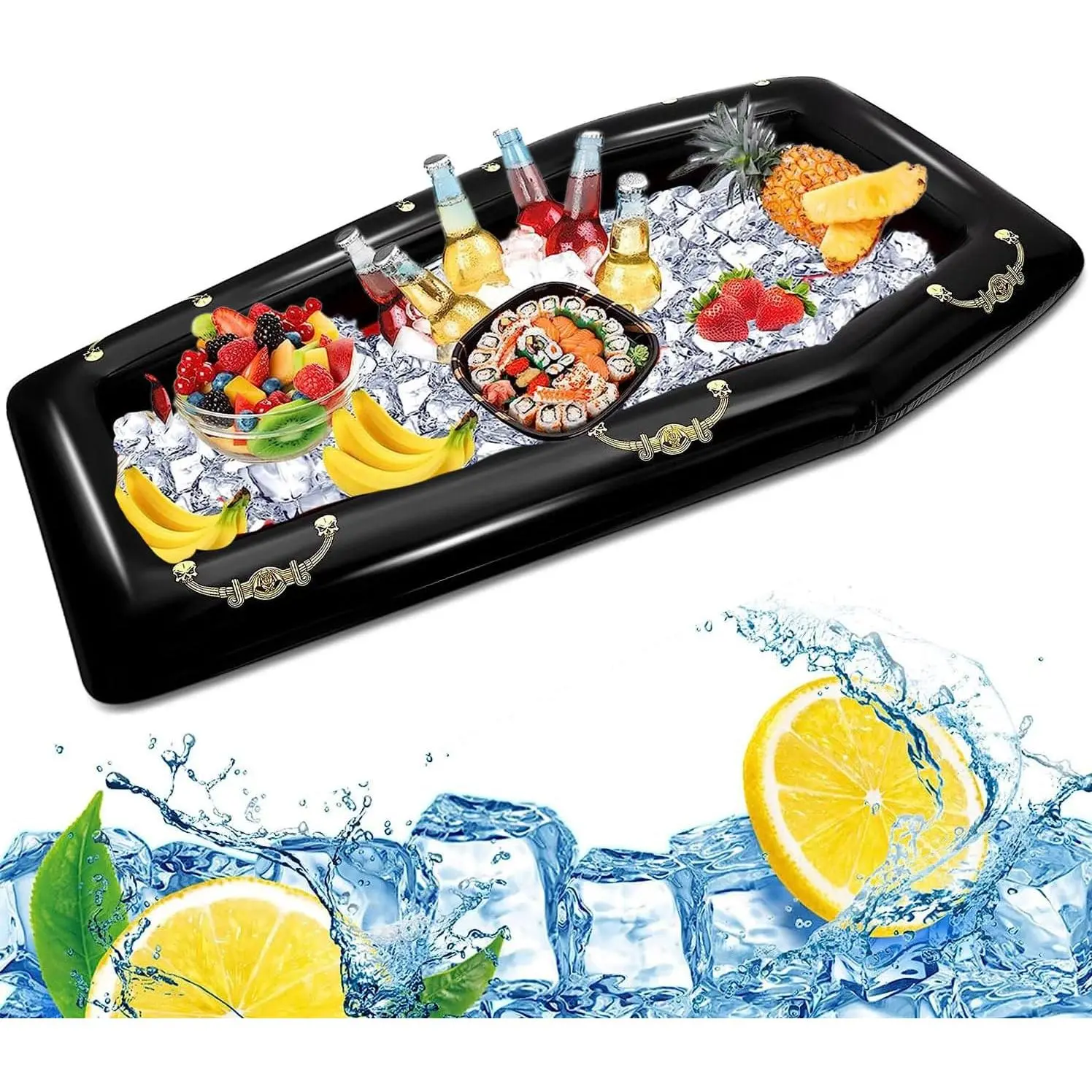 52Inch Inflatable Coffin Cooler Coffin Pool Float Inflatable Ice Chest Buffet Cooler Drink Beverage for Halloween Party Spooky Decor Cooler Pool Party Picnic Barbecue (Coffin Cooler)fidget toys