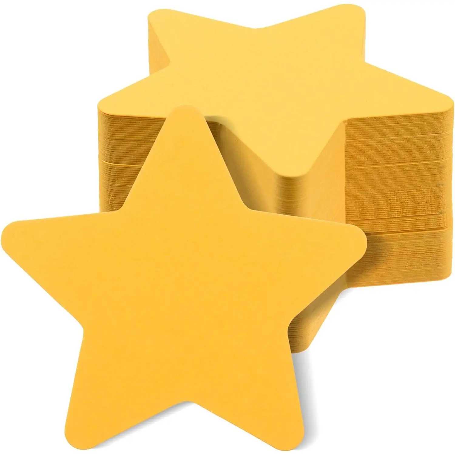 200 count   Cutouts 4 Inch Double-Sided Yellow Paper Stars, -Cut  Shapes for Bulletin Board, Classroom Wall Decor, School Craft Projects, Party & Event Decorations