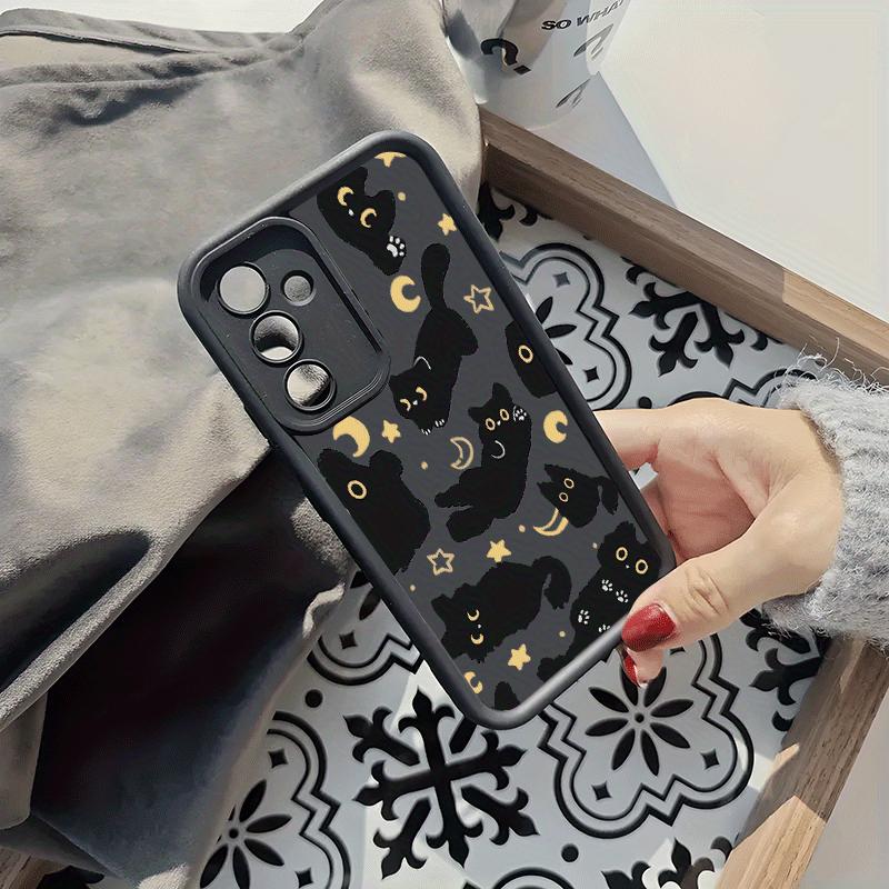Phone Case: New Black Phone Case Featuring a Black Cat And Moon Design for Samsung Galaxy S26 S25 S24 S23 S22 S21 Fe Plus Ultra A13 A14 A15 A16 A17 A33 A34 A35 A36 A52 A53 A54 Note20