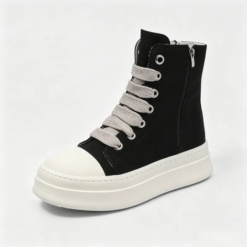 Men's Chunky Platform Sneakers, American Retro High Top Style Fashion Skate Shoes for Casual Streetwear, Casual Performance Shoes, Athletic Fashion Trainers, Chunky Shoes