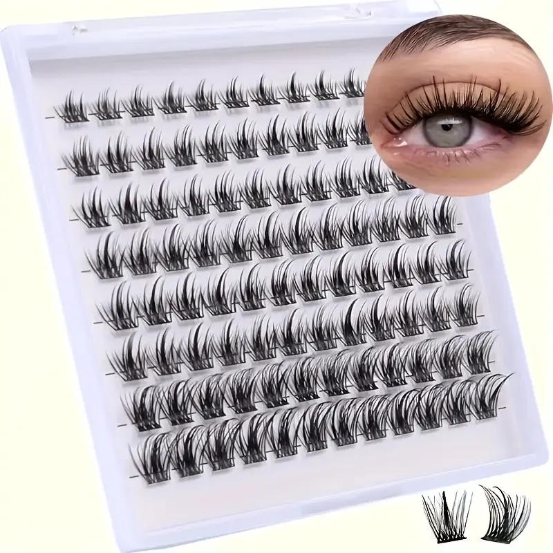 Cluster False Lashes DIY Extension Set, 96 Pieces, C/d Curl, 8-16mm Thick Voluminous Lashes, Perfect for Enhancing Your Look