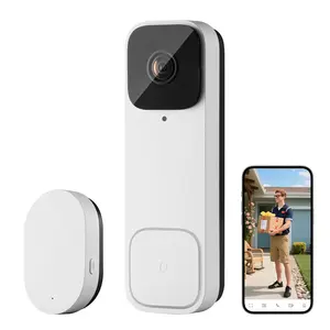 【DealsForYouDays】VEVOR Video Doorbell, 2K Wireless Camera Ring Doorbell Works with 170° Ultra-Wide View, 2-Way Audio, Motion Detection & Night Vision, Supports Alexei & Google, Cloud Storage, Battery/Wired Powered