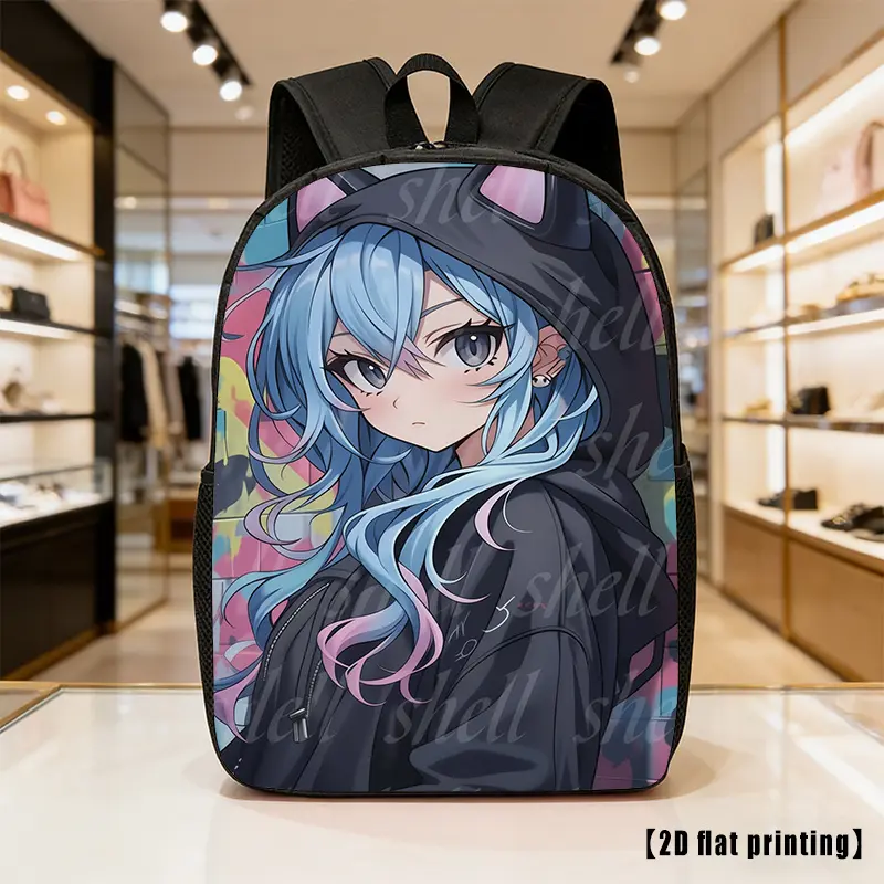 Beautiful Anime Girls, Lightweight, Large-capacity Unisex Backpack with Adjustable Shoulder Straps, Side Pockets, Suitable for Casual Wear, Commuting, and Multiple Uses. Ideal for Hiking, Mountaineering, and Adventure, as Well as as a Laptop Bag.