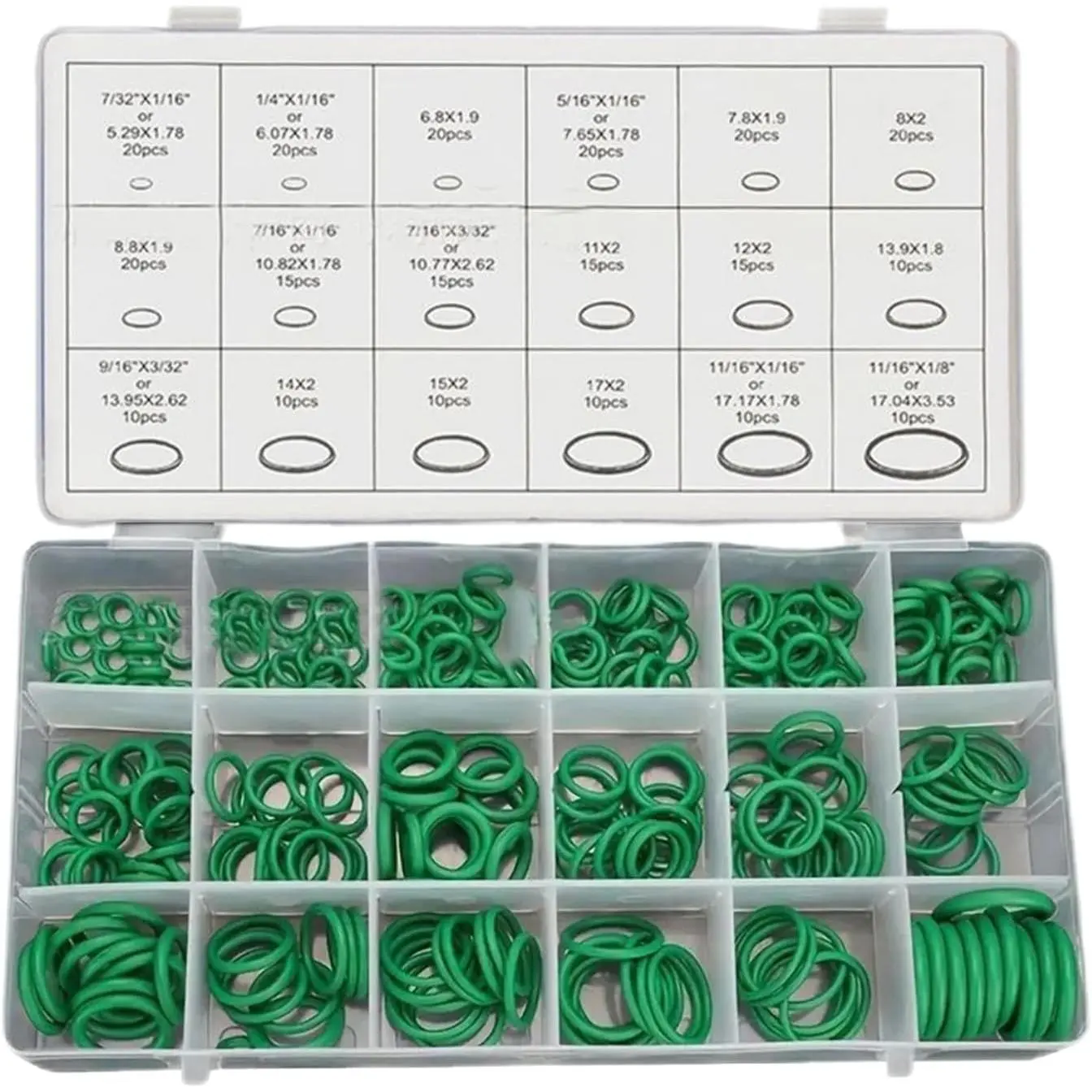 270 count Seal Gasket Washer,  Air Conditioning Compressor Seal O-Ring  Kit, 18 Sizes  Air Conditioning AC O Ring Kit,   Repair Tool for Door, Window,  Appliances