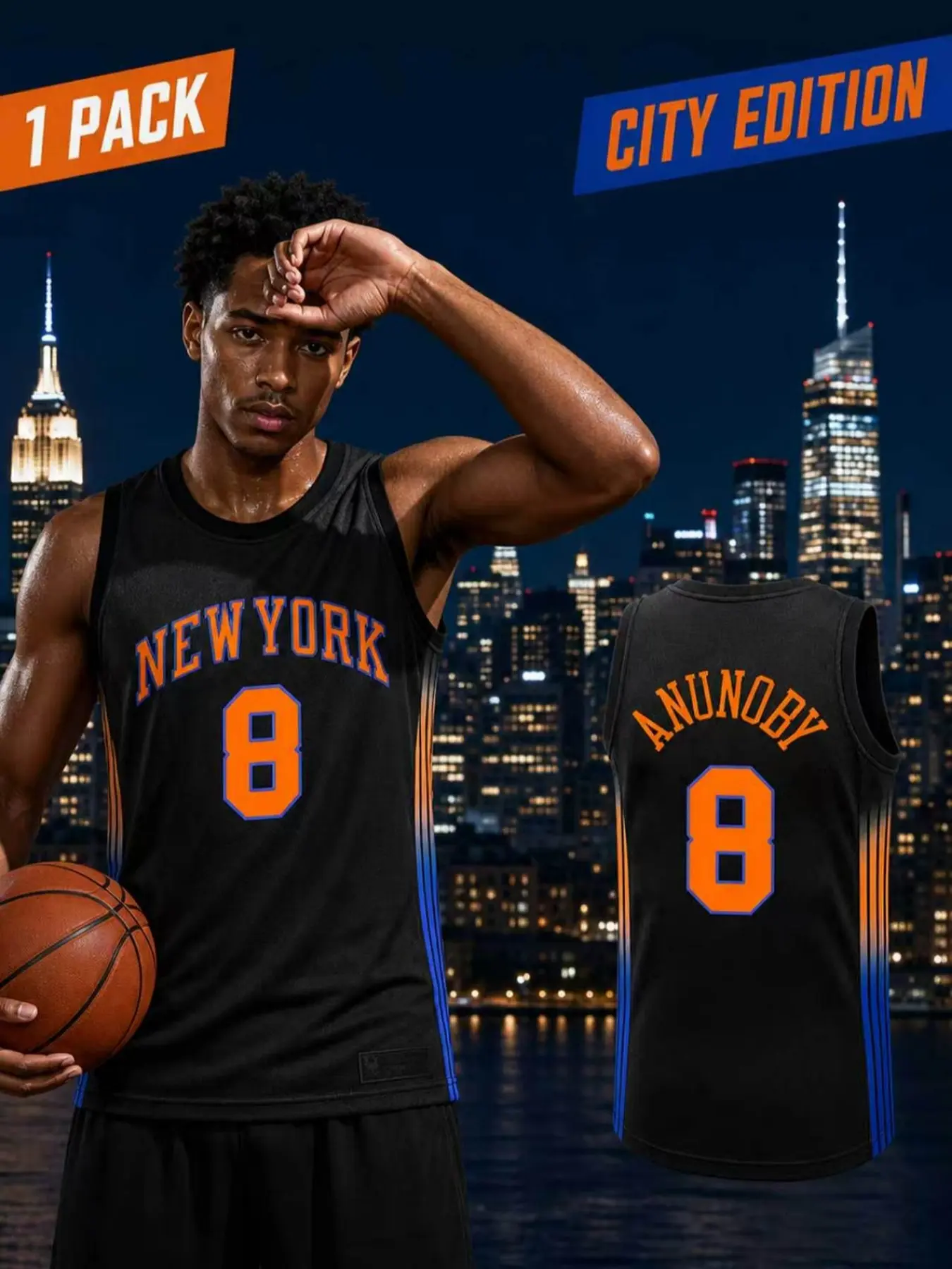 Men's New York #8 Stitched Basketball Jersey Breathable Retro Classic Fan Edition Sports Shirt Gift embroidered jersey S-3XL