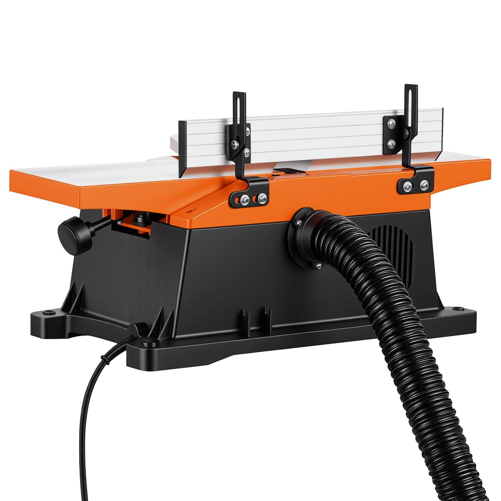VEVOR Benchtop Jointer, 6 in, 2 HP 12000 RPM Bench Top Wood Jointer, with Straight Cutterhead, 2 HSS Blades, 6 x 23 in Cast Aluminum Table, Up to 1/8 in Depth, Adjustable Fence, for Woodworking DIY