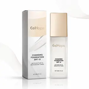 Color Changing Liquid Foundation, Hydrating Skin Tone Matching Base Makeup, Flawless Lightweight Cover Blemishes Cream All-Day Wear