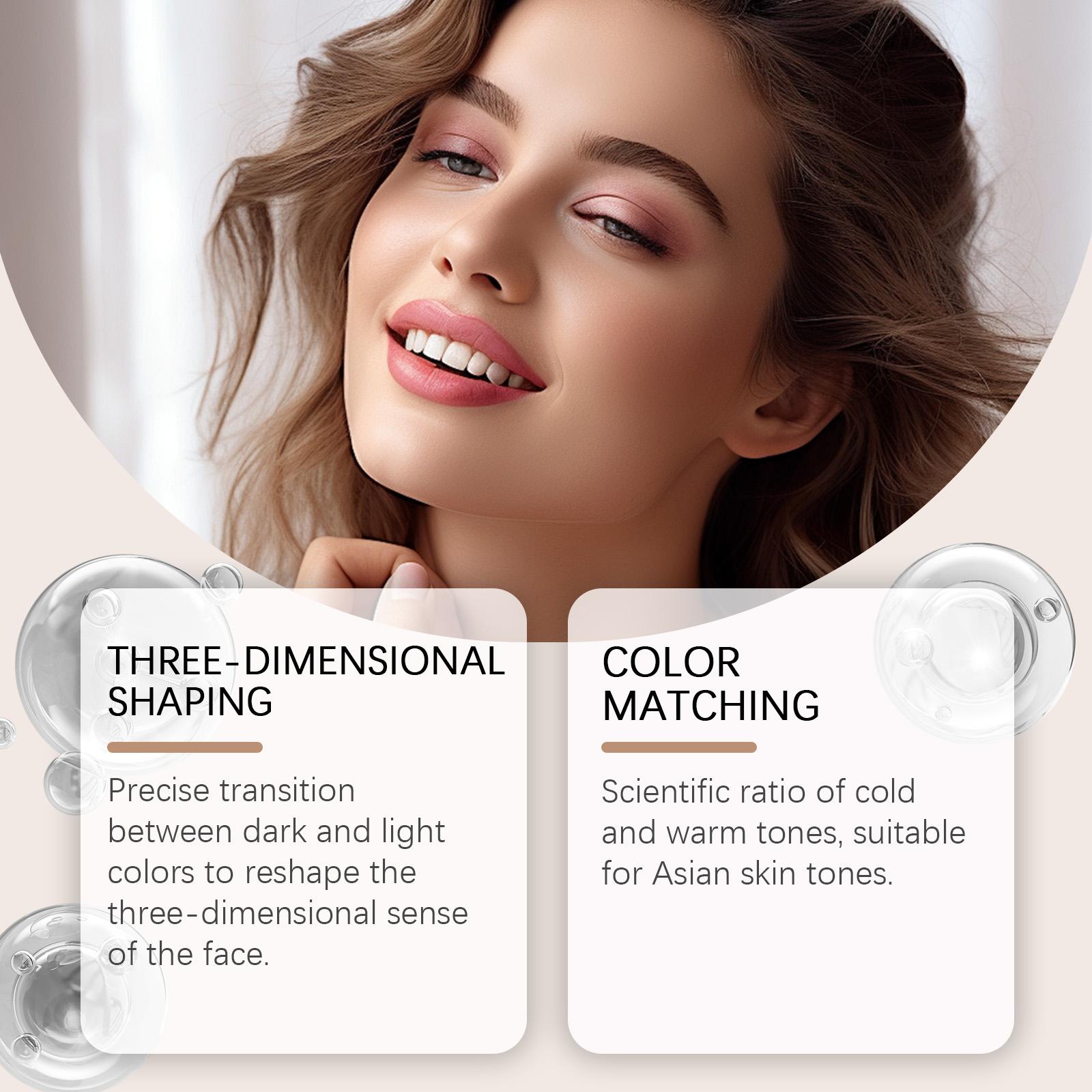 Multi-Purpose Contouring Stick, Double Head Stereoscopic Contouring Blush Stick Soft Mist For Portable Touch Up