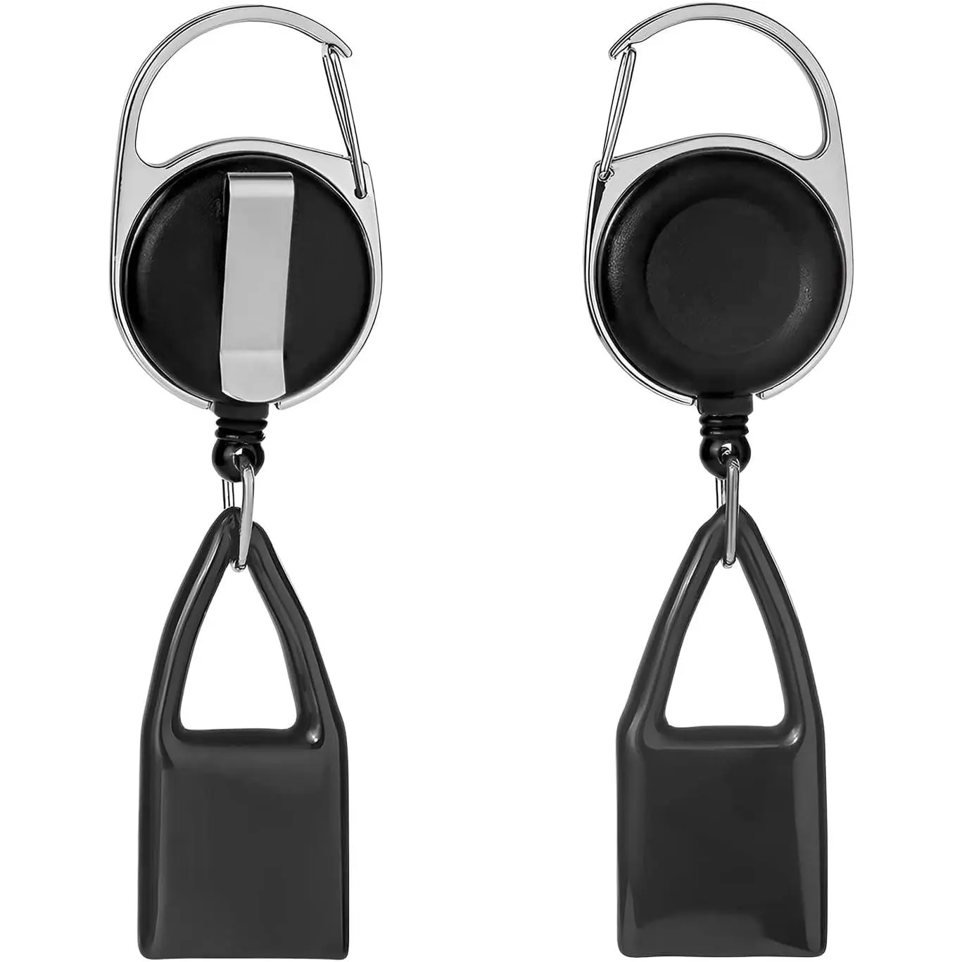 2PCS Retractable Lighter Leash, Anti-Lost Lighters Protective Cover Convenient Keychain Sleeve with Clip, Classic Portable Lighter Holder for Fishing Hiking Camping (Black)