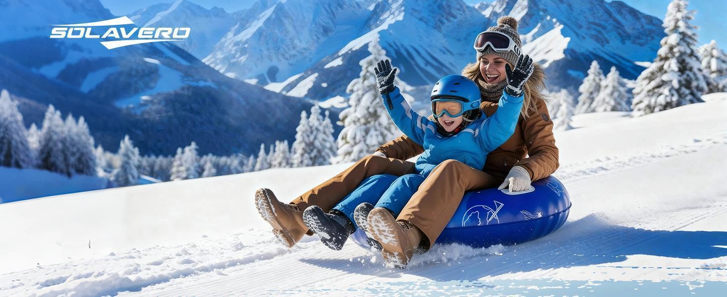 3Pack Snow Tubes,Space Pattern Style,Snow Sled for Kids and Adults, Cold-Resistant Inflatable Snow Tube, Thickened Heavy Duty Sleds for Winter with Handles, Snow Toys, Snow Sleds for Family Activities Outdoor Fun