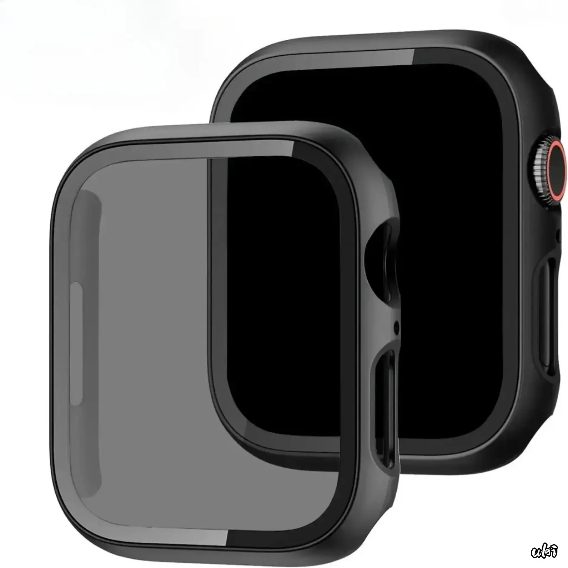 Privacy Screen Protective Case for iWatch with Built-in Tempered Glass, 2-in-1 Anti-Peeping Ultra-Thin Screen Protector & Cover, Compatible with 38–49mm Apple Watch Series & Ultra, Fashionable Protective Accessory for Men & Women