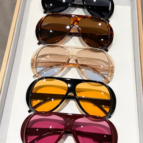 【Black Friday】5 Pairs Y2K Street Style Women's Plastic Frame Sunglasses, Trendy Casual Shades, Perfect for Beach Vacations, Driving and Night Out #GLOBAL PICKS