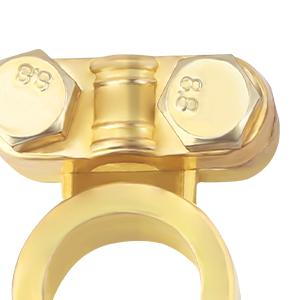 2PCS Positive & Negative Battery Terminal Connectors,Brass Battery Cable Ends for Automotive Replacement Battery Terminals & Ends,Universal Battery Clamps for Truck Boat Car