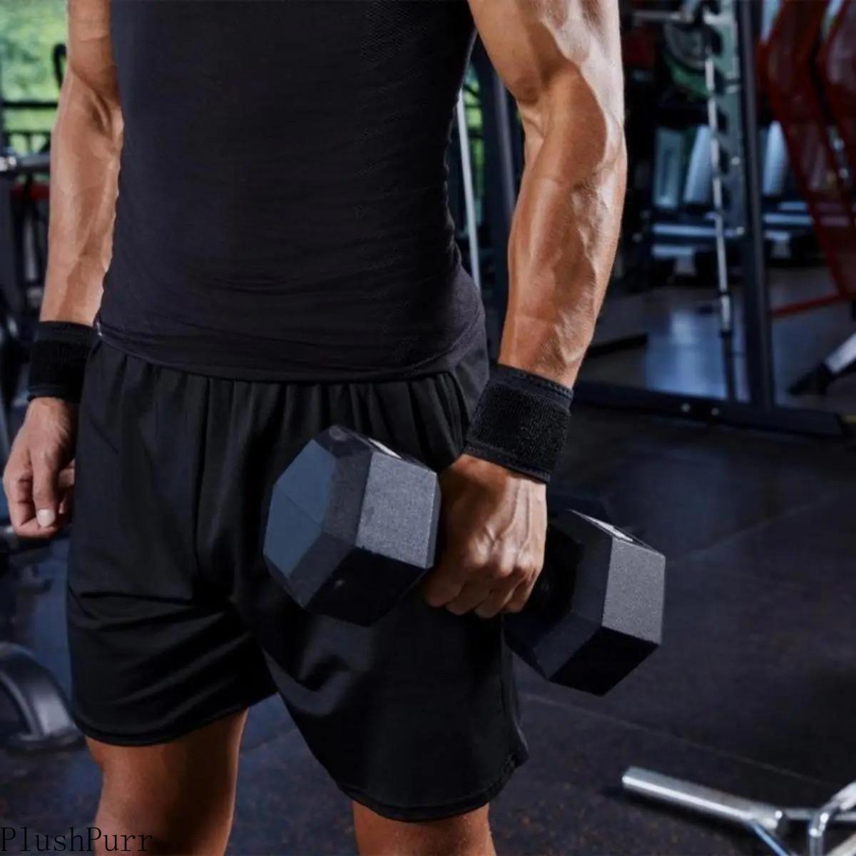 2 Pack Adjustable Wrist Brace Support Straps High Elastic Compression Wraps for Fitness Weightlifting Gym Training Stabilizing Sports Gear