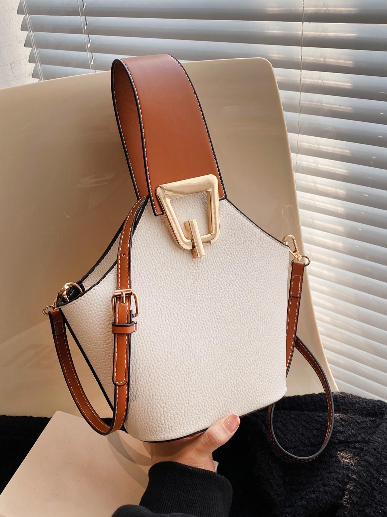 Women's Fashionable Plain Color Handbag (1 Piece), Casual Pu Leather Zipper Handbag with Bag Strap for Daily Used, Trendy Versatile High-quality Daily Commuting Bag, Girl Fashionable Shopping Bag, Casual Handbag Satchel