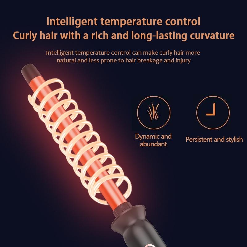 Mini Hair Curler for Women & Men, 9mm/13mm Super Fine Ceramic Coated Barrel, Professional Styling Tool for Curly Waves