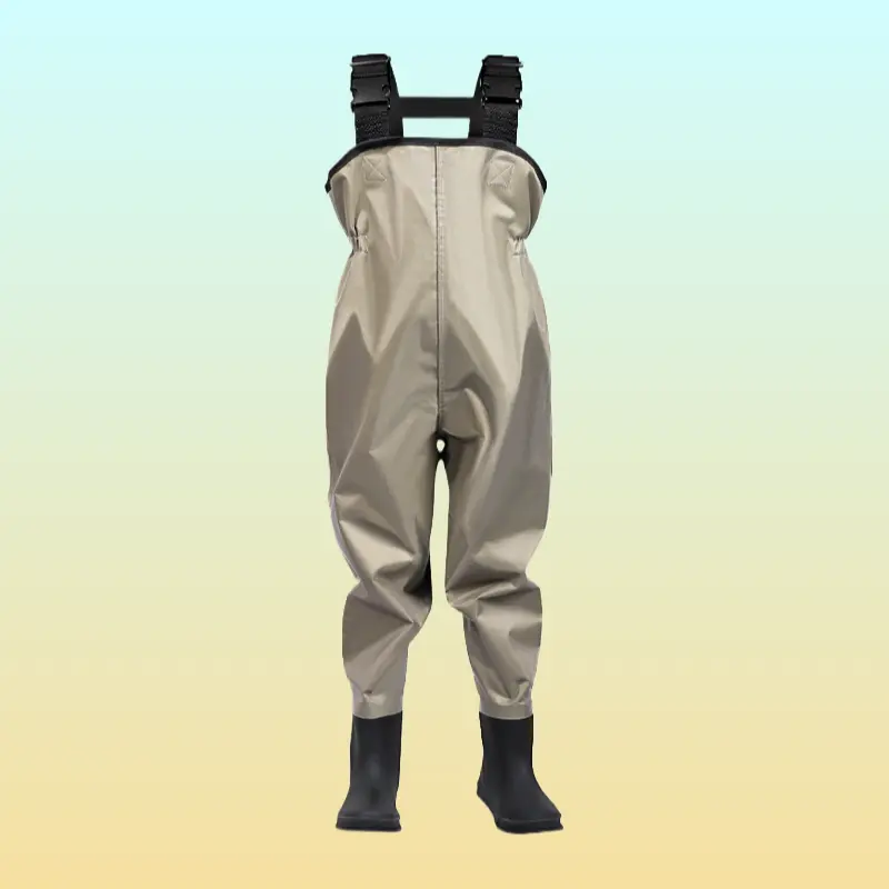Kids One Piece Full Waterproof Waders With Boots for Primary Students Beach Tide Picking Water Playing