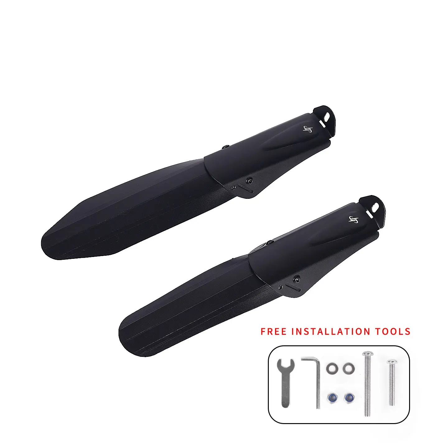 1 Set Bicycle Fender Set for 14-20 Inch Folding Bike Universal Aluminum Adjustable Telescopic Front and Rear Mudguard Lightweight Durable Splash-Proof Design