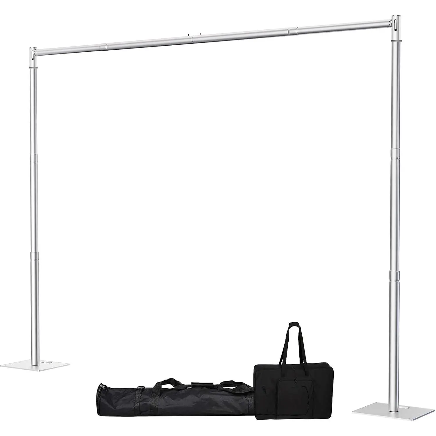 Pipe and Drape Backdrop Stand, 8x10ft Heavy Duty Backdrop Stand with Metal Base, Adjustable Height & Width,  Background Holder for Wedding Photography Birthday Party  Shower Decor(Capacity of up to 25 lbs)