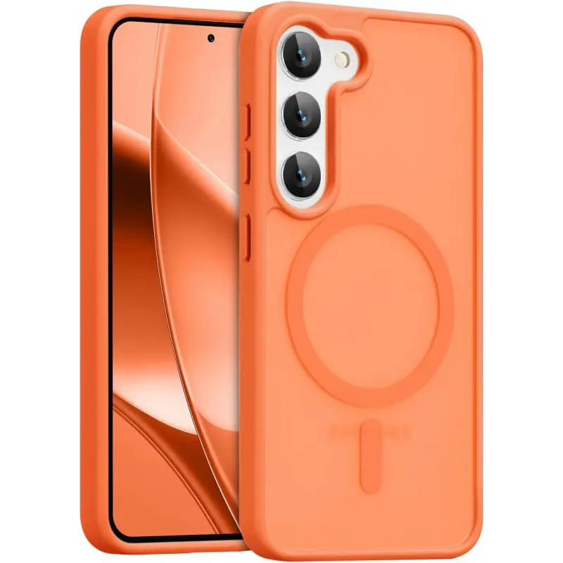 Phone case for Samsung Galaxy S26 25 24 23 ULTRA/PLUS/FE ,A56 55 54 37 36 35 26 16 17 15 14 #   4G/5G Case ,Strong Magnetic Case [Compatible with Magsafe] Slim Shockproof Protective Phone Cover for S23 Phone Case with Translucent Hard Back,