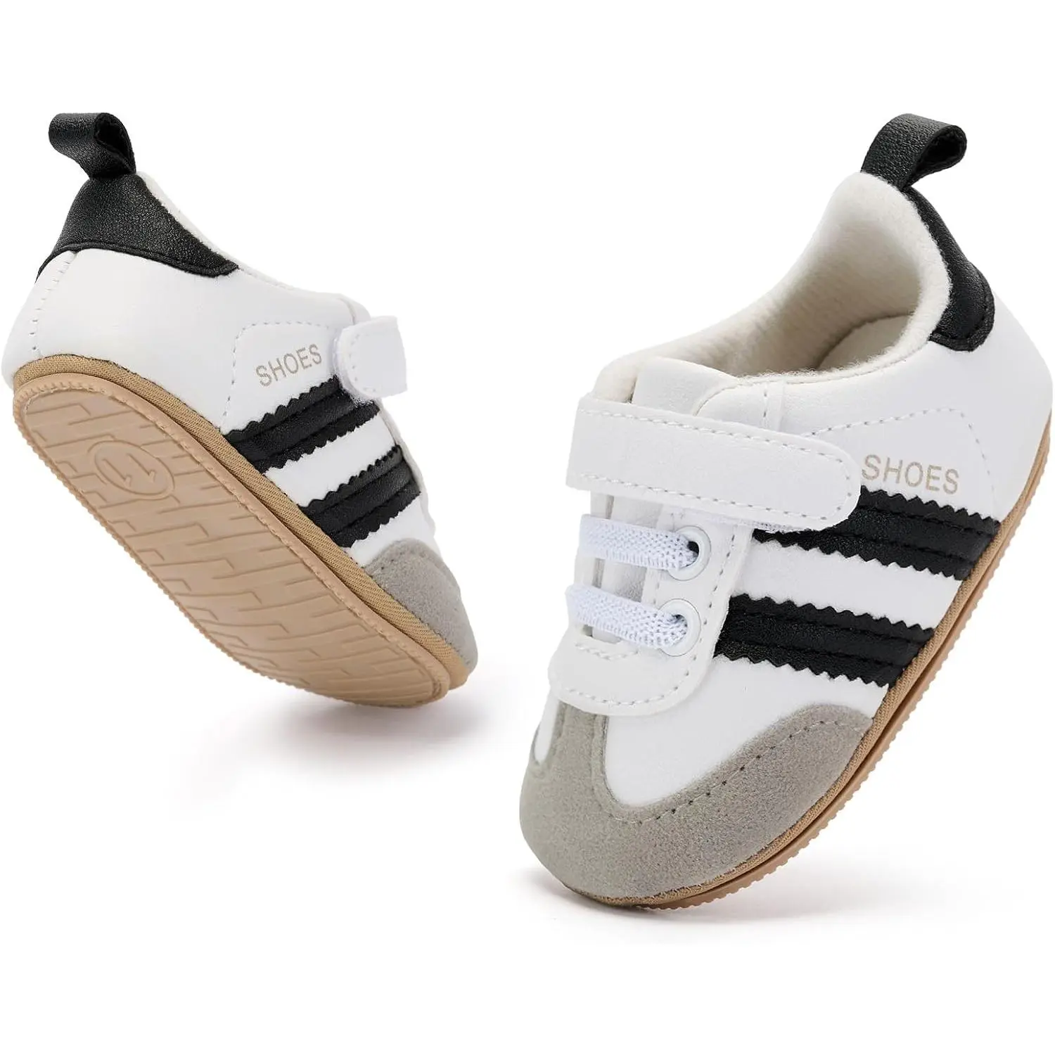 Baby Shoes for Boys Girls Non Slip Low Top Infant Walking Shoes Breathable Comfort Toddler Walker Shoes Pull On Newborn Baby Sneakers 3 6 9 12 Months
