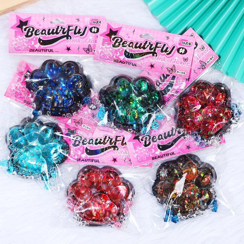 Taba Squishy Cat Paw Squeeze Toys Kawaii Sticky Squishies Fidget Toys for Birthday Party Favors Novelty Things for Kids Adults ﻿