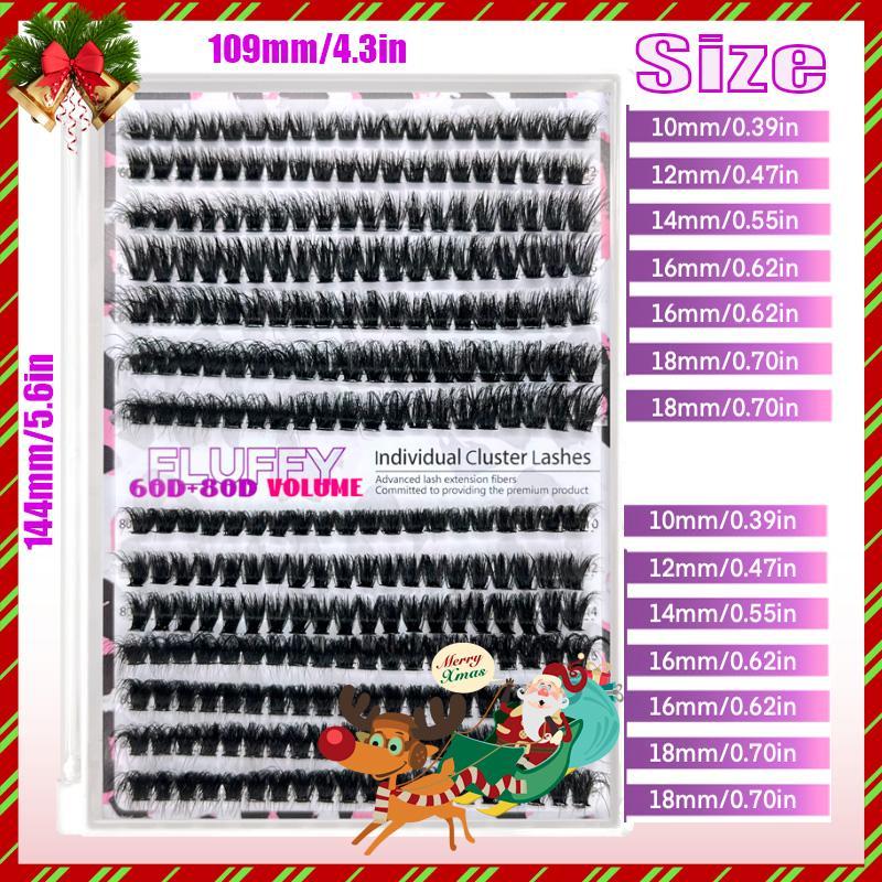 Eyelash Extension Kit, 1 Box Individual Lashes Clusters Diy Lash Extensions Kit & Lash Glue & Tweezers, Eyelash Bonding Tools, Eye Makeup Products for Women & Girls, Wispy Eyelash Clusters, Eyelashes Extension Kit